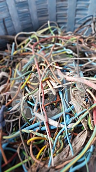 Wire scrab waste ready for recycle