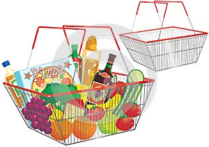 Wire shopping baskets