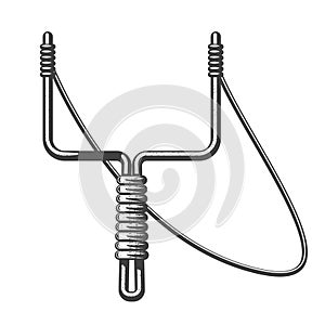 Wire slingshot, tweaker with rubber sling, catapult toy