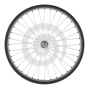Wire-spoked wheel, 3D rendering
