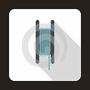 Wire spool icon, flat style