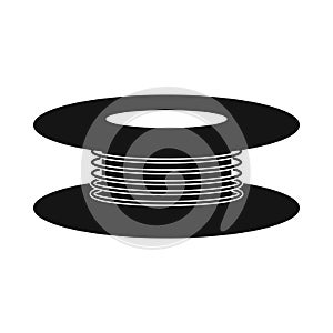 Wire spool icon, simple style