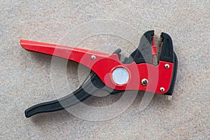 Wire Stripper and Cutter on the Floor, Electrician Equipment Tool