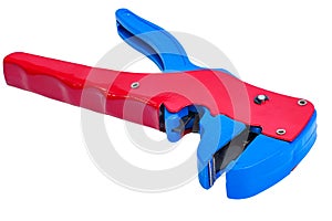 A wire stripper with cutter on white isolated background