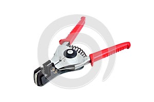 Wire stripper red color, isolate