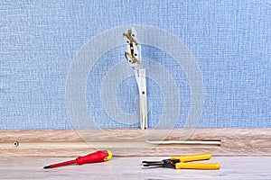 Wire stripper tool and screwdriver