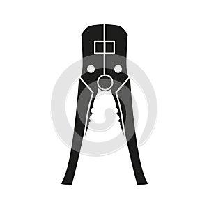 Wire strippers line icon, illustration.