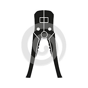 Wire strippers line icon, illustration. photo