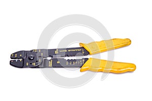 Wire strippers on white background