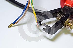 Wire strippers with wires photo