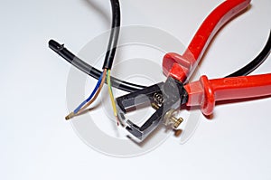 Wire strippers with wires photo