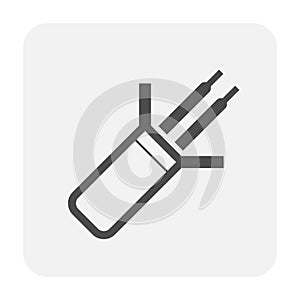 Welding electrode vector icon design isolated on white background.