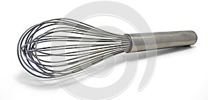 Wire wisk on white background