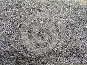 Wire wool silver or grey texture