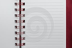 Wirebound Notebook with Blank Paper.