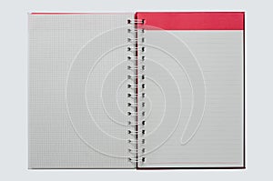 Wirebound Notebook Isolated On White Background.