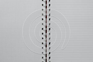 Wirebound Notebook Open with Lined and Grid Paper.