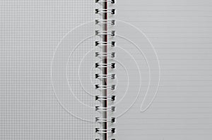 Wirebound Notebook Open with Lined and Grid Paper.