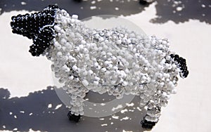 Wired and beaded African animal Craft of a sheep