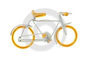 Wired Bicycle Model isolated on white background
