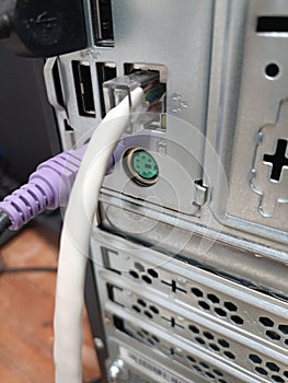 A wired connection to the Internet, a socket for a desktop computer case