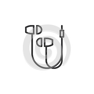 Wired Earbud line icon