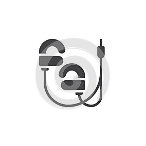 Wired Earphones vector icon