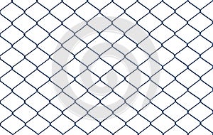 Wired fence isolated on white background