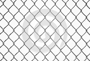 Wired fence pattern on white background