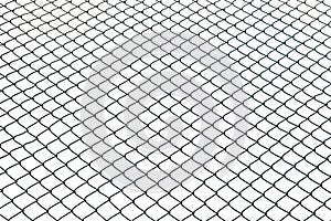 Wired fence on white background