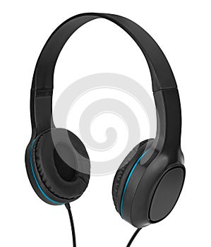 Wired headphones, computer accessory, in isolation on a white background