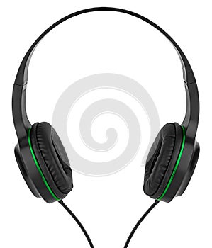 Wired headphones, computer accessory, in isolation on a white background