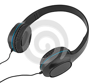 Wired headphones, computer accessory, in isolation on a white background