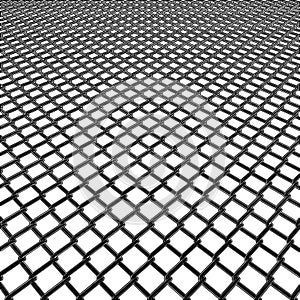 Wired Metal Fence Mesh Vector. Pattern Texture Of Steel Wire Grid Isolated On White Transparent Background.