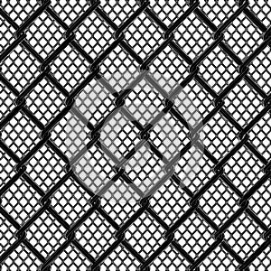 Wired Metal Fence Mesh Vector. Pattern Texture Of Steel Wire Grid Isolated On White Transparent Background.