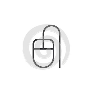 Wired mouse line icon