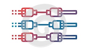 Wired Network Connection Data Link, IT Infrastructure, vector design Generative AI