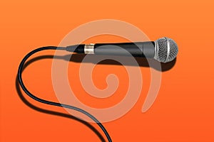 wired singer black and grey microphone