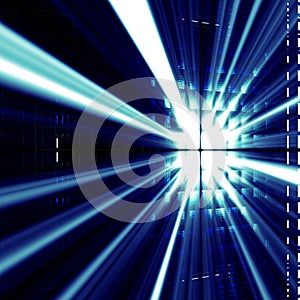 Wired space grid starting to expode