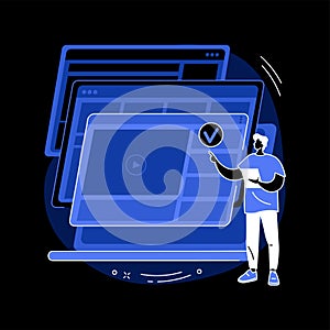 Wireframe abstract concept vector illustration.