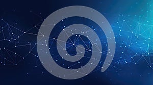 Wireframe background with plexus effect. Futuristic banner with copy space