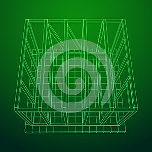 Wireframe framing house