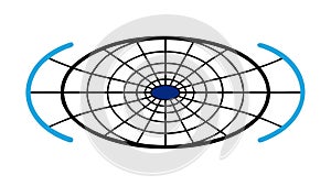 Wireframe Globe Grid Sphere Abstract, vector design Generative AI