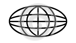 Wireframe Globe Icon, Global Network and Digital Connectivity, vector design Generative AI