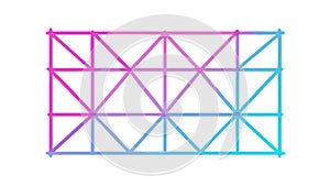 Wireframe Grid Mesh Structure Icon for Design, vector design Generative AI