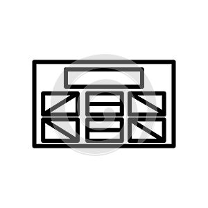 Wireframe icon vector isolated on white background, Wireframe sign , line and outline elements in linear style