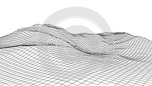 Wireframe landscape wire. img