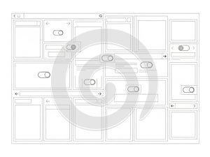 Wireframe layout design
