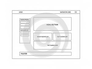 Wireframe layout design
