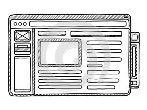 Wireframe layout design